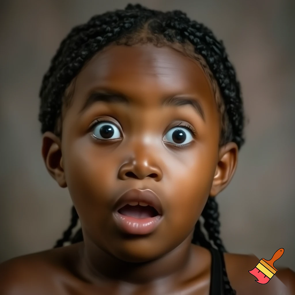 black girl shocked 