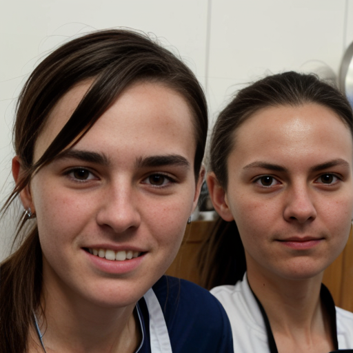 Goretzka and Vanessa at the kitchen 