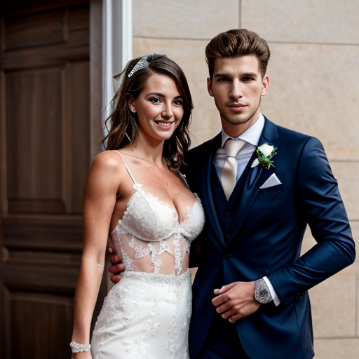 Goretzka showing body and Vanessa showing body at the wedding 