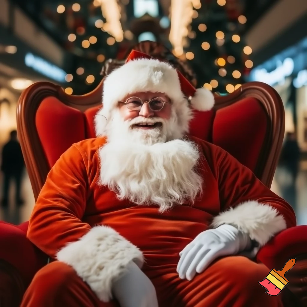 Santa Claus shopping mall Santa Claus chair at the shopping centre photo Santa Claus photo Santa Claus’s glasses big Santa chair🎄💫🌟