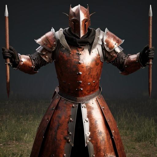 dark evil medieval  armor rusty