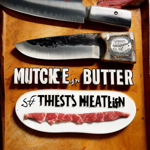 Make me a butcher sighn with a cow and butcher’s knife and clever with other meats make it say jamieson and sons 