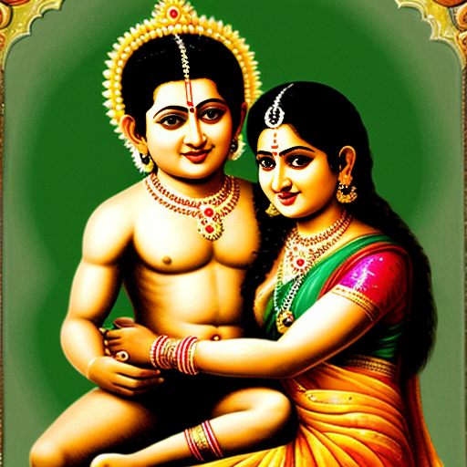 baby krishna in yashoda's lap