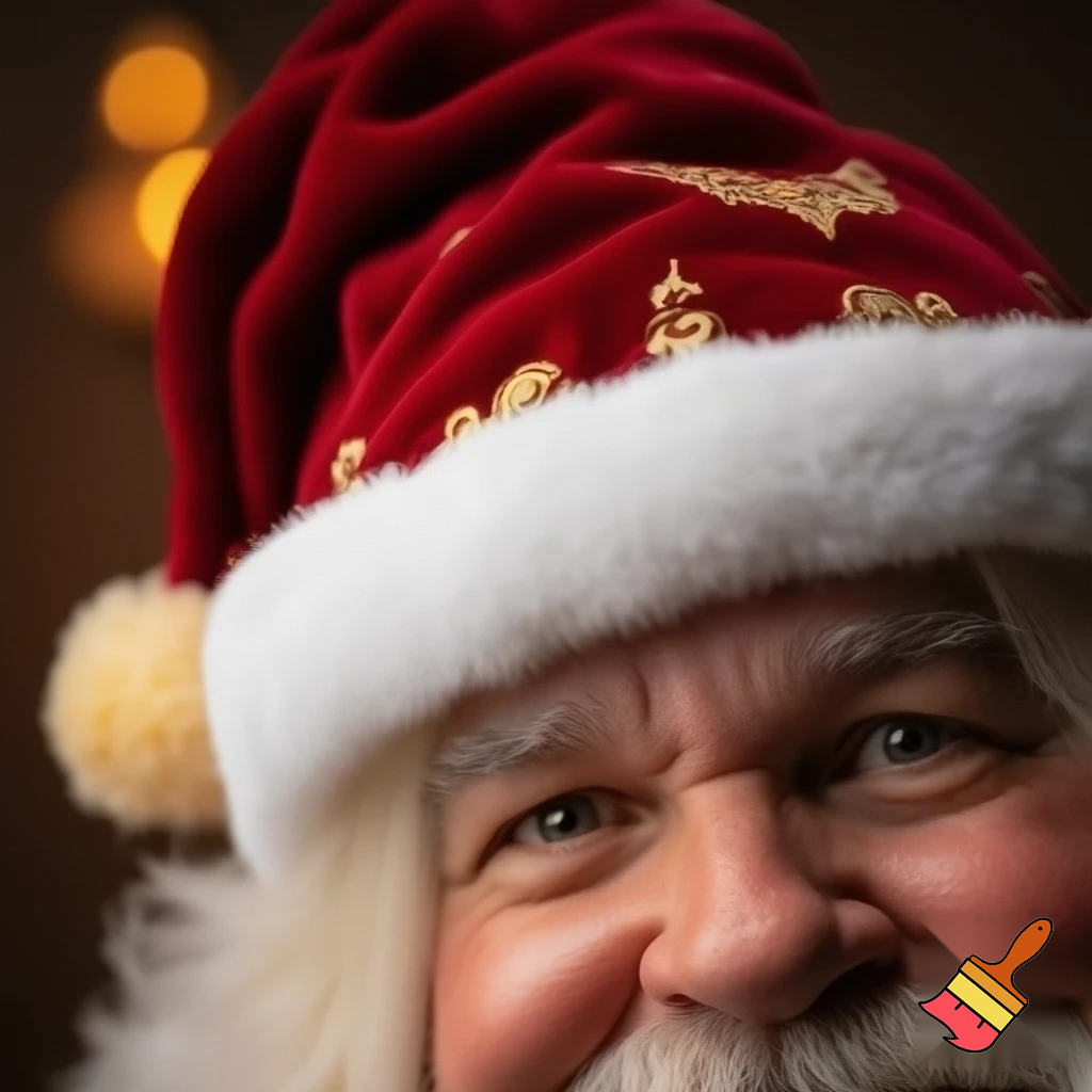 Santa Claus top hat special one special in delicate Santa Claus hat