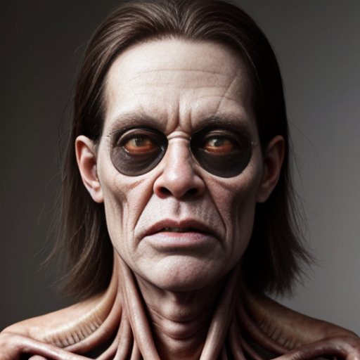 Disturbingly creepy realistic ugly and grose creature