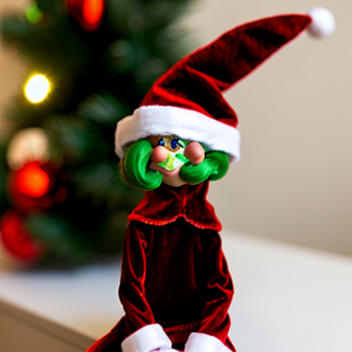 Alvin elf on the shelf Christmas hat Velvet