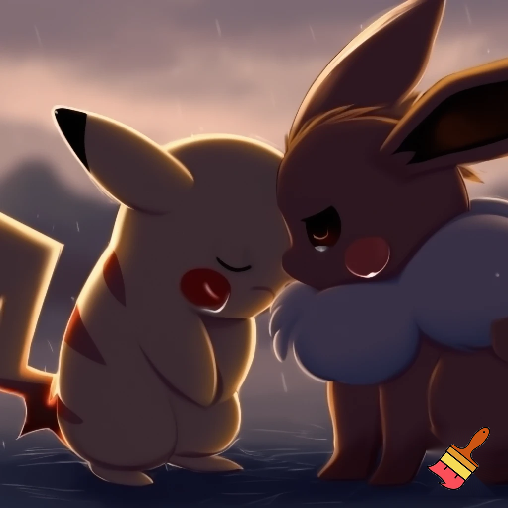 Pokémon Pikachu & Eevee Crying