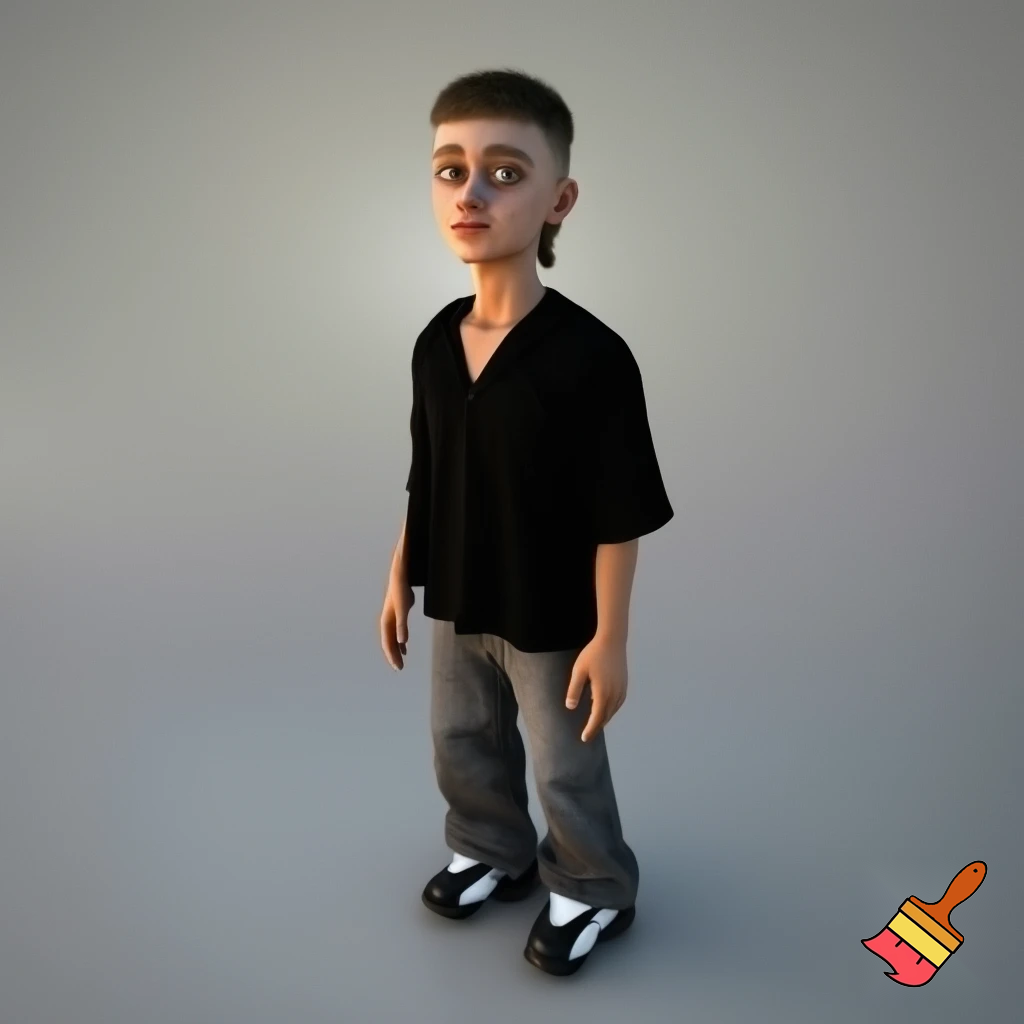 wygeneruj moją podobiznę jestem polakiem 186 wzrostu włosy na krótszy modern mullet grzywka delikatnię w górę moje buty nike shox szare baggy jeansy czrna luzna bluza wyrazista szczęka i oczy brązowo zielone kolor włosów brązowe mam 17 lat mężcyzna