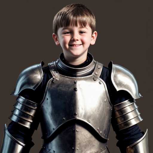 Little kid that is dumb and weak in armor with 3 chins





