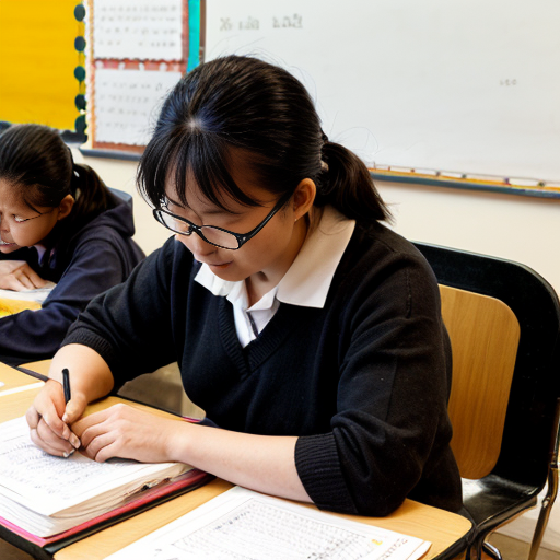 a panda teacher checking puntuality