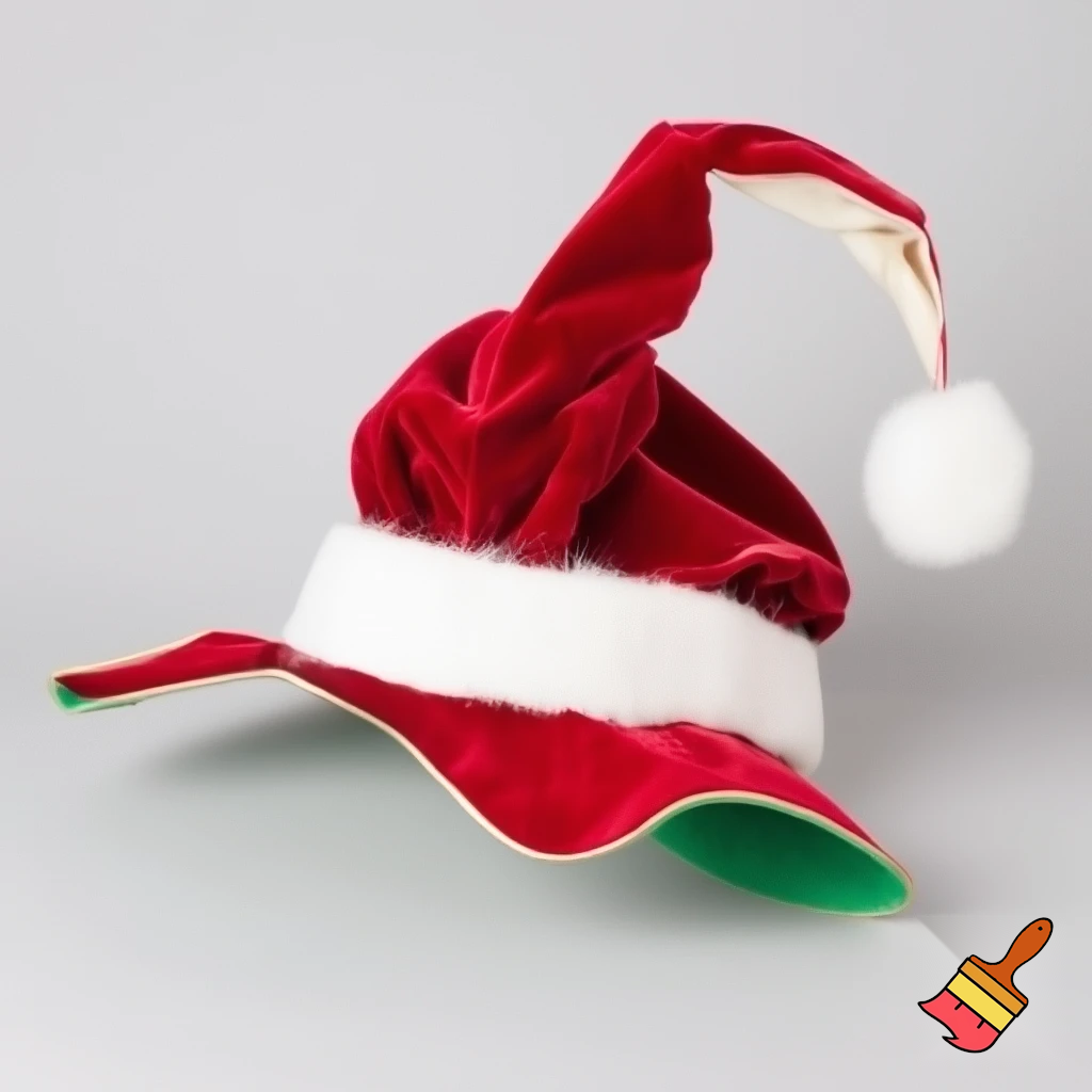 Christmas wizard hat read velvet Santa Claus hat