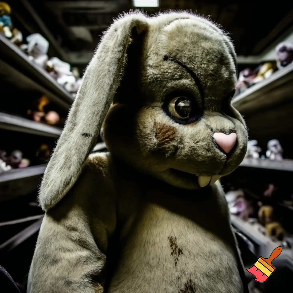 Easter bunny toy creepy toy mascot costume