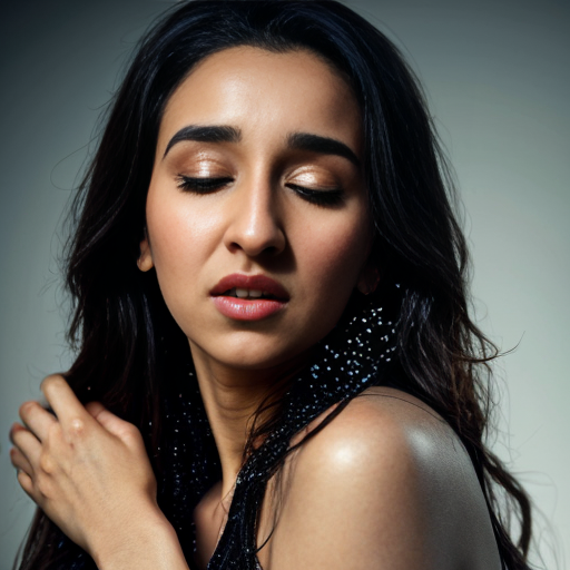 A hyper-realistic photography of shraddha kapoor hot bikini in a deep, stylish embrace and saliva kiss with oldman. Sharp focus on the facial features, showing the pressure of the lips and closed eyes with detailed eyelashes. Dramatic Chiaroscuro lighting, rain droplets on skin, high fashion aesthetic. Shot on Leica M11, extremely detailed, 8k, moody and sophisticated.