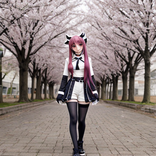 Создай мне фон где есть аниме персонаж и погода весеняя