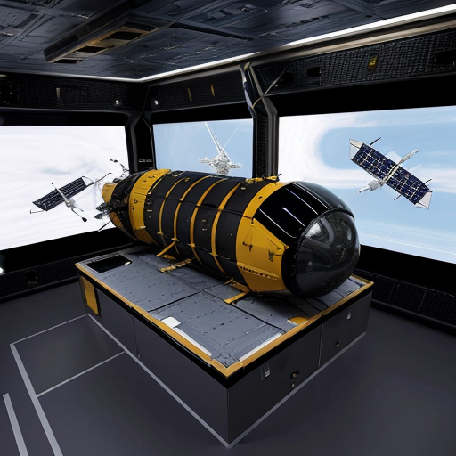 a highly sophisticated, hyperphotorealistic up to scale crew module that could house 6 people