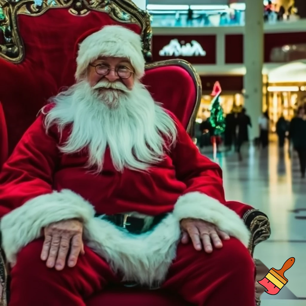 Santa Claus shopping mall Santa Claus chair at the shopping centre photo Santa Claus photo Santa Claus’s glasses big Santa chair🎄💫🌟