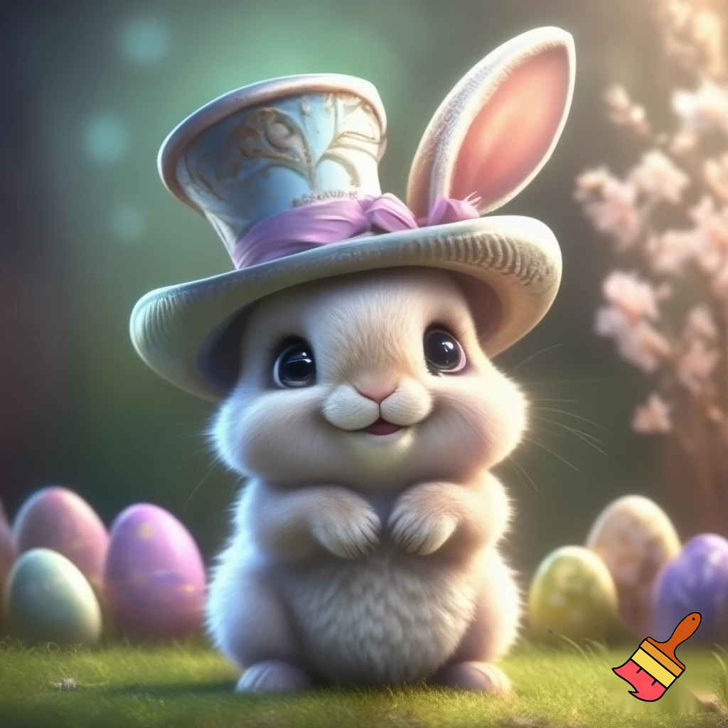 Easter bunny mascot costume top hat special top hat