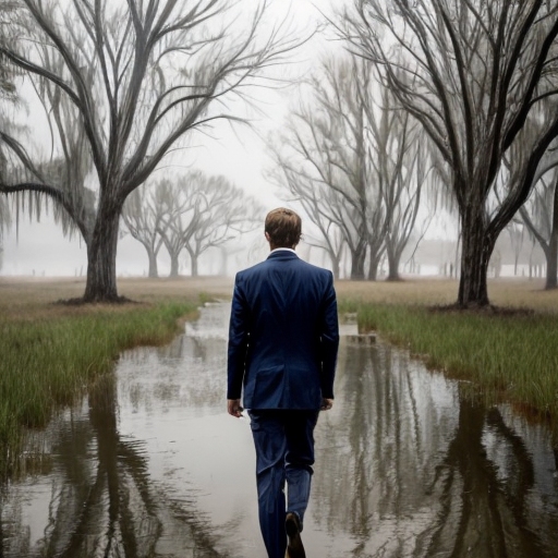 Jared Kushner facing a misty swamp in DC