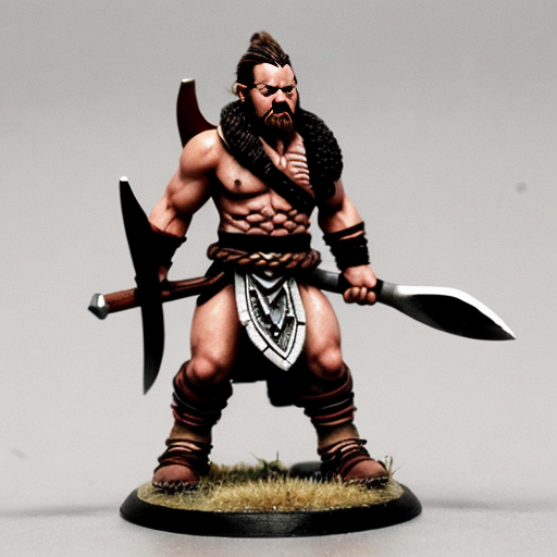 Dnd universe. Minatour barbarian with a great axe