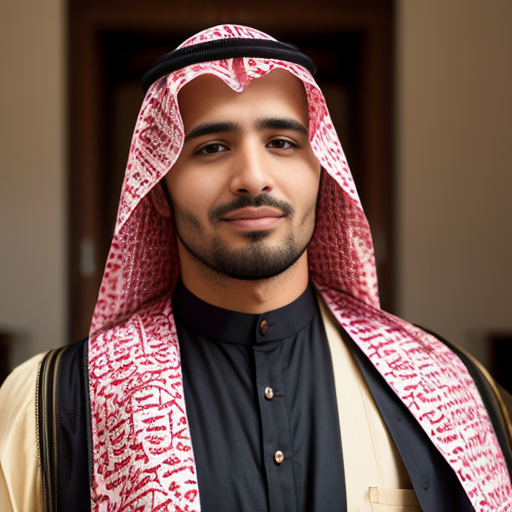 a man with an arabic cloth
