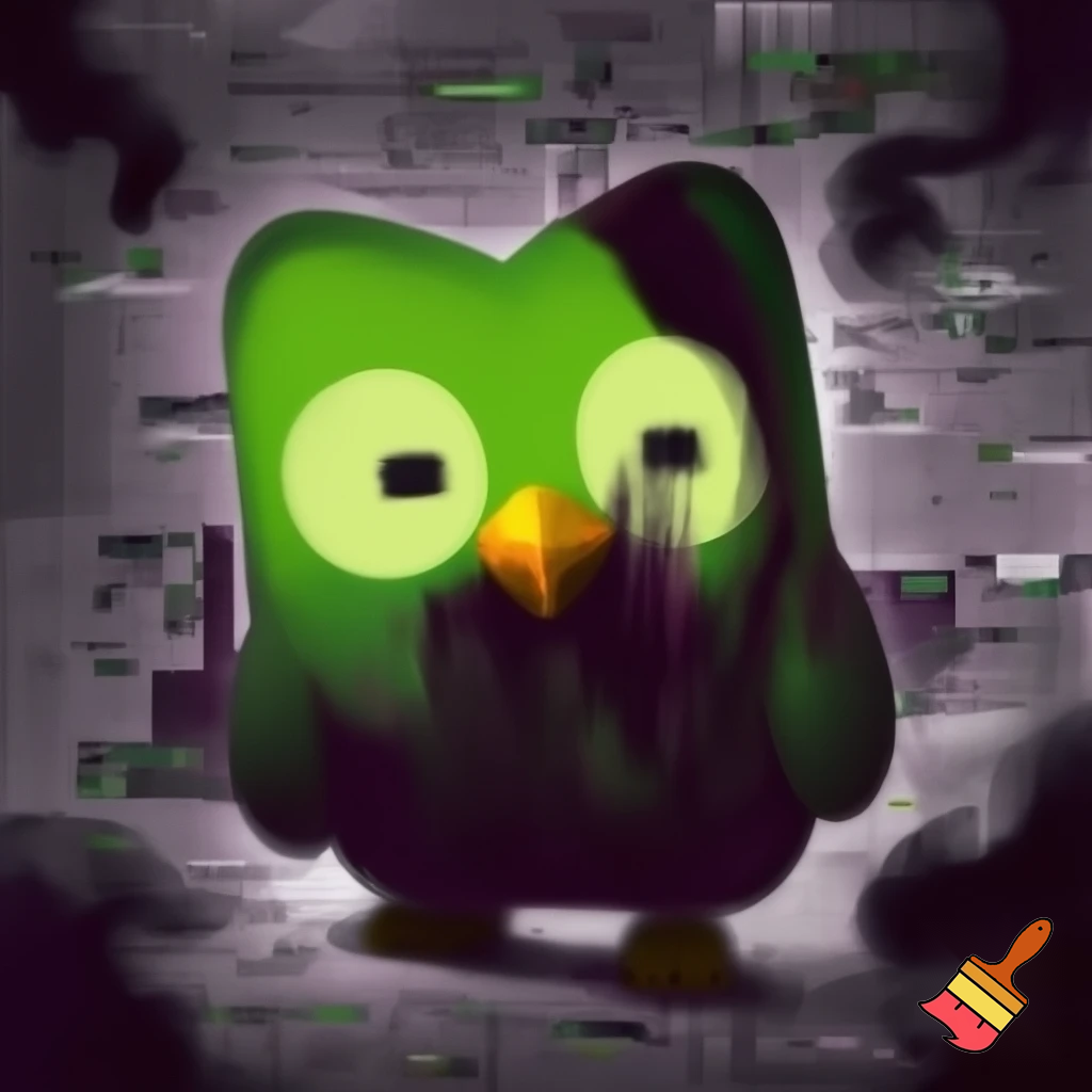 Duolingo but make it distorted and creepy