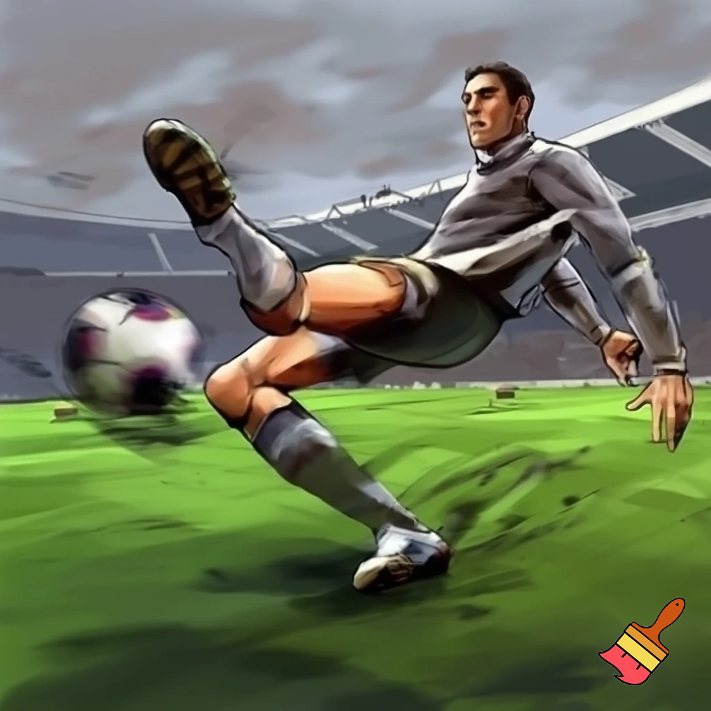 ben aldridge kicking a ball at the goal missing like he always does