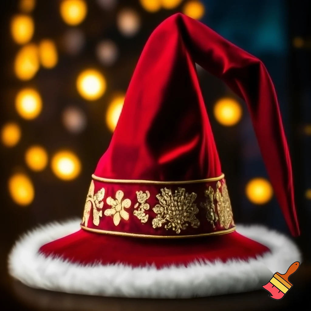 Christmas wizard hat red