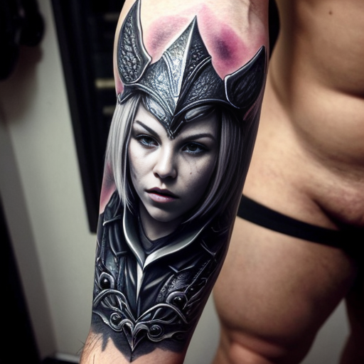 inked fantasy warrior