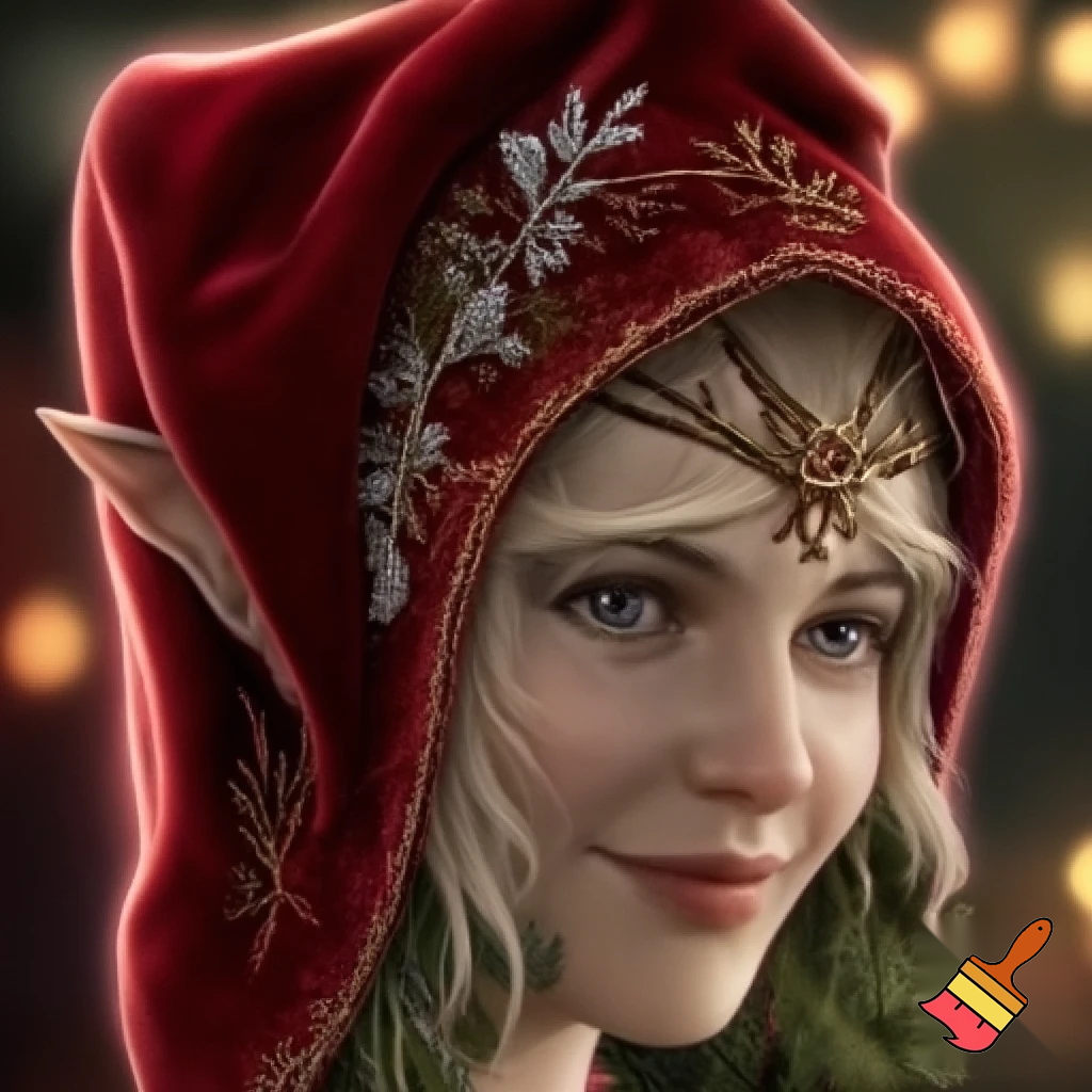 Elf Santa Claus hat velvet