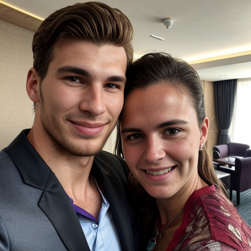 Goretzka and Vanessa at the hotel 