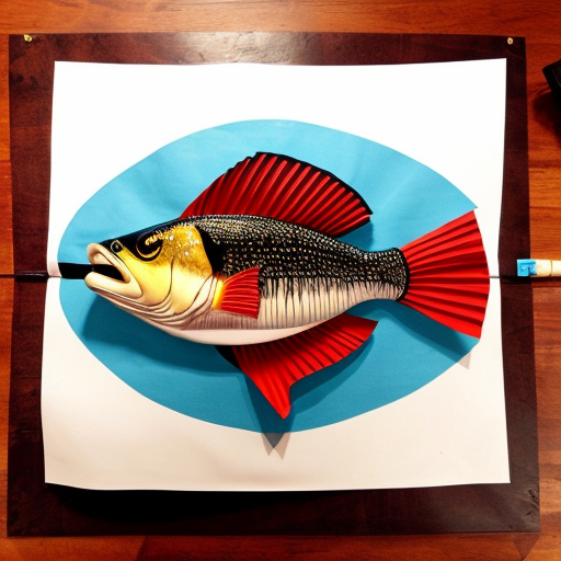 Make me a cool flag with a bass fish 
on it
