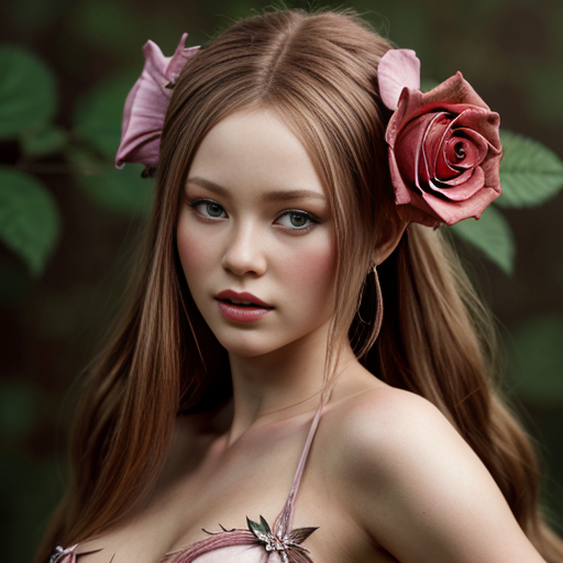 rose fairy, photorealistic