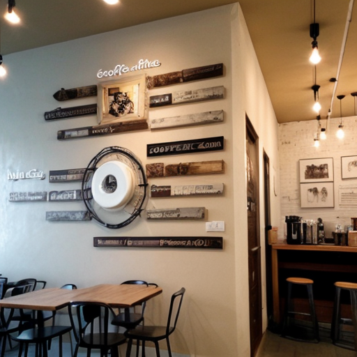 a nice wall in a coffee shop