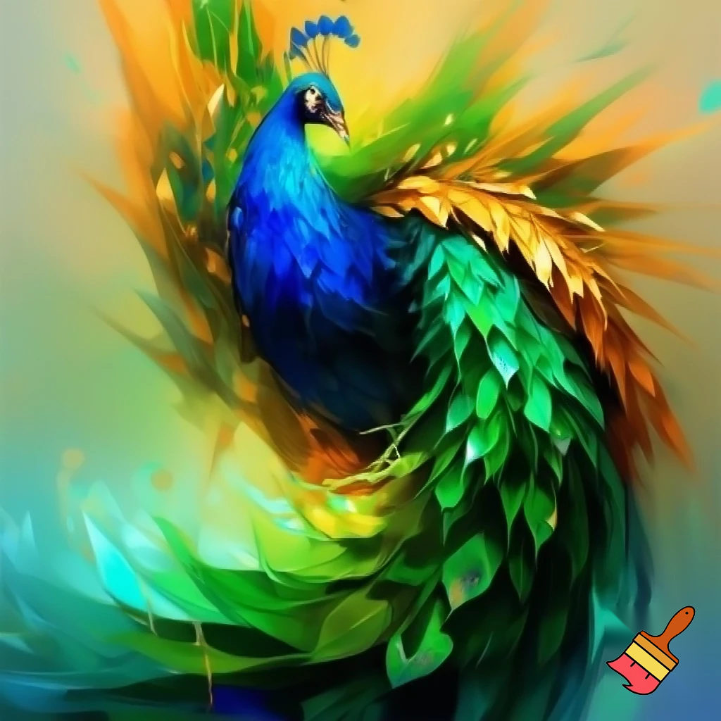 abstract peacock