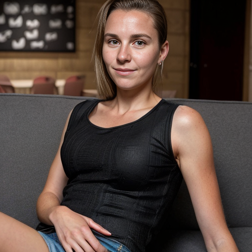 Goretzka and Vanessa at the living room 