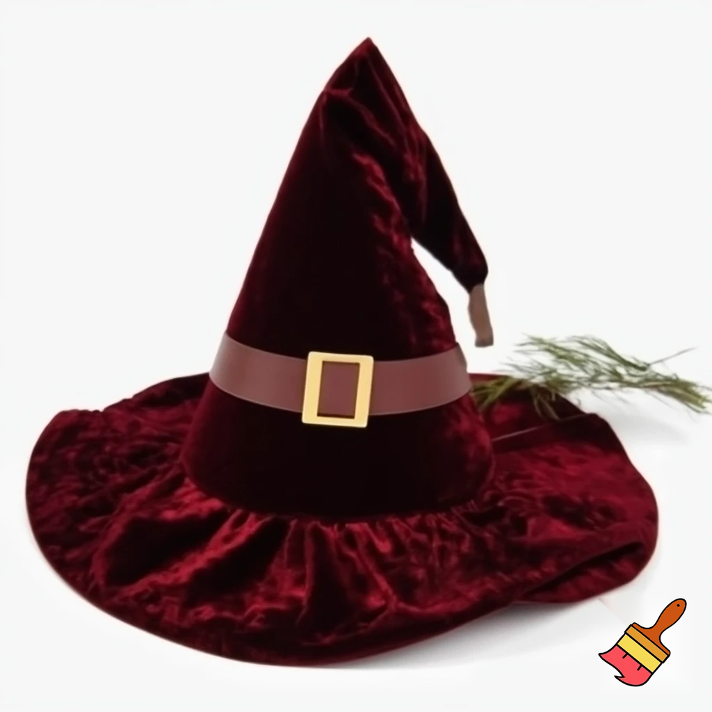 Christmas wizard hat velvet and fabric