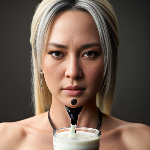 Tsunade avec du lait sur elle 