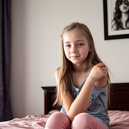ultrarealistc teen girl, at her room, on four legs, 