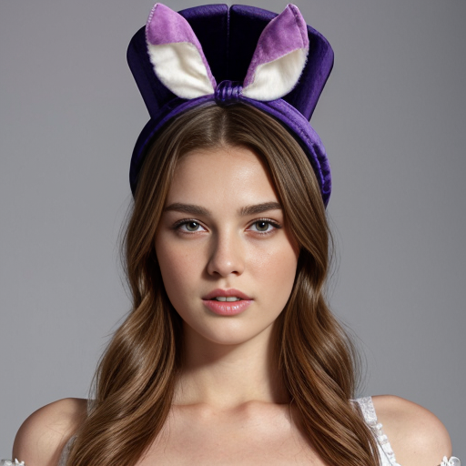 Easter bunny top hat headband Lala colour purple velvet top hat headband top hat