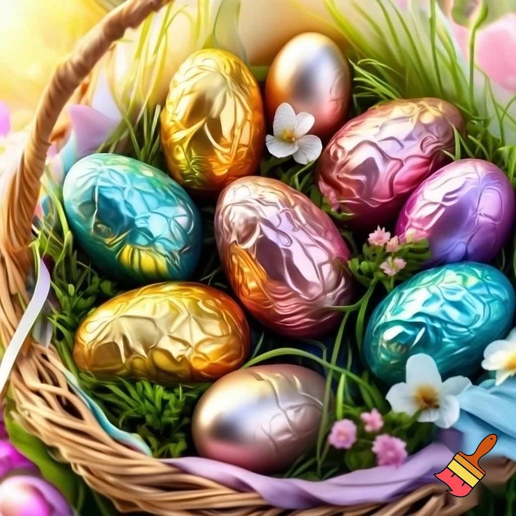 Easter egg basket chocolate Easter egg basket