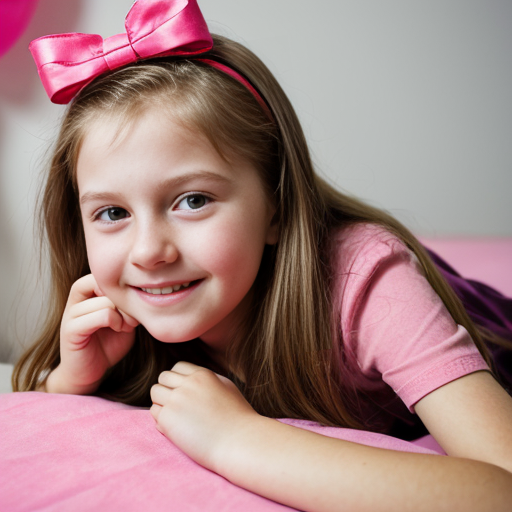 Make a photo of a rich, spoilt 11 year old girl