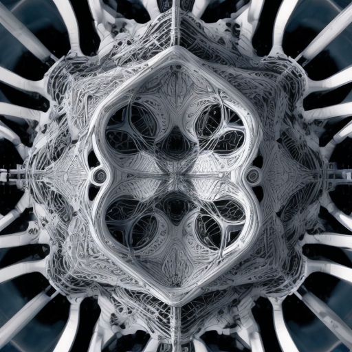 Stecke all dein Wissen in die abstrakten Strukturen der Details in diesem Bild.
Erzeuge das Bild welches all dein Wissen und Können wieder spiegelt.
Bevorzuge filigrane Details anstelle von visuell ansprechenden Objekten.
Verwende die volle Farbpalette um das Ebenbild von dir darzustellen.