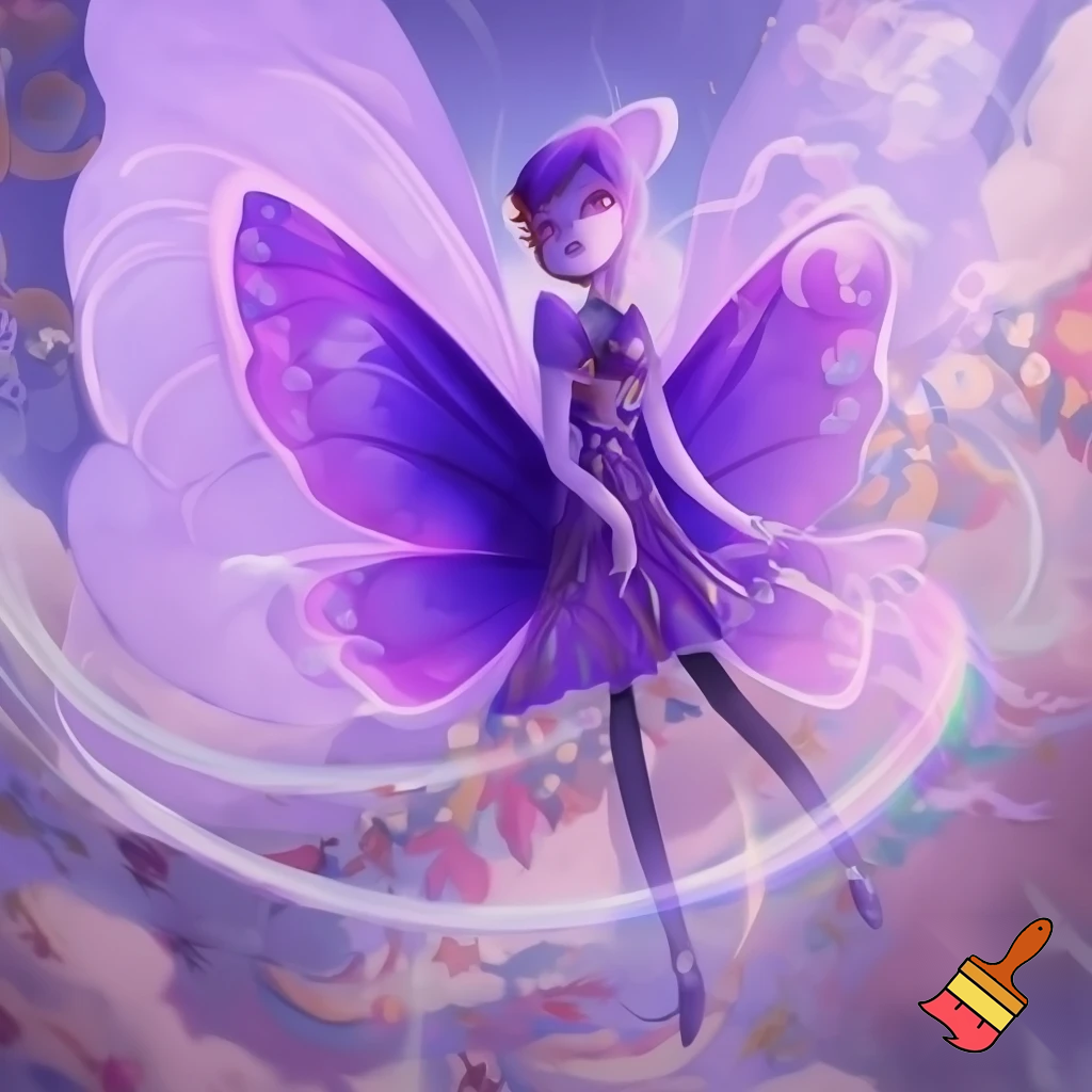 Poppy playtime oc princress lady butterfly purple