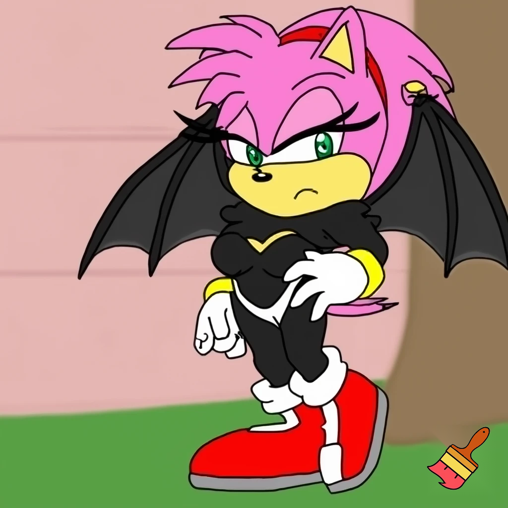 Buff Amy Rose fighting small, weak, Rouge the bat.