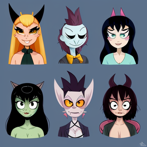 A bunch of hazbin characters