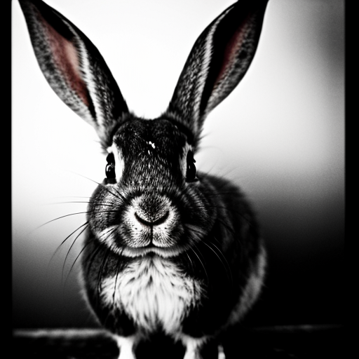 feral rabbit taking a mugshot looking sinister and looking VERY  menacing and smirking.