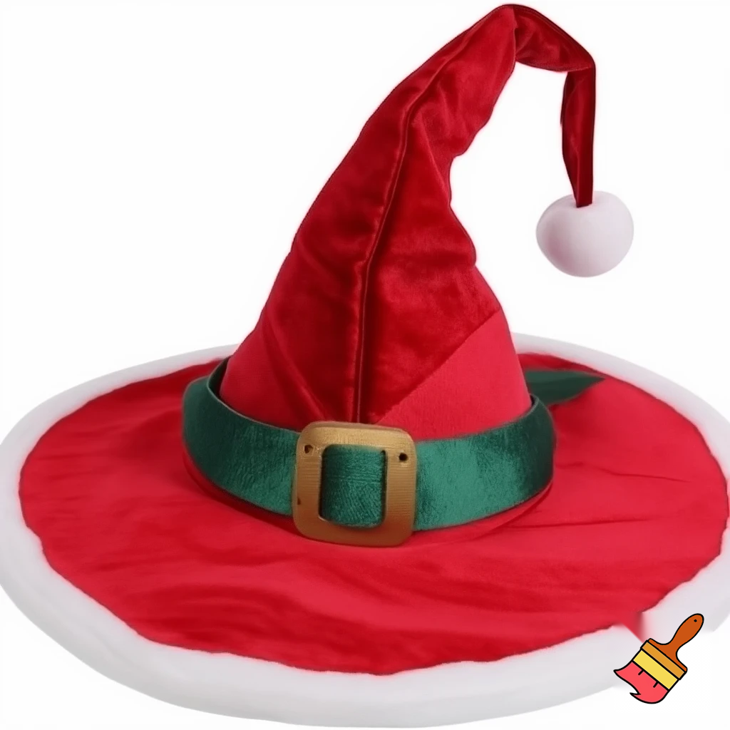 Christmas wizard hat velvet and fabric Santa Claus hat