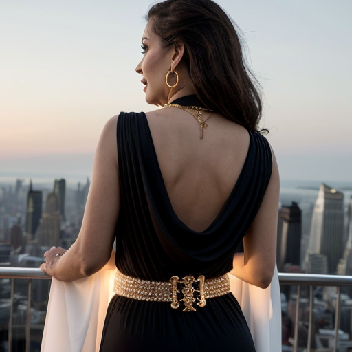 full merged narrative of your reimagined Ann Darrow in a Japanese anime manga-style adaptation of King Kong (2005):

🗽 King Kong: The Mistaken Beauty — Anime Manga Novelization
Chapter 1: The Spotlight
She stands center stage in a grand, gilded theater, bathed in golden light. Her dark hazelnut bronde hair cascades in soft waves, framing a face lit by bold red lips and eyes full of mystery. She wears a form-fitting, sleeveless white evening gown that hugs her silhouette like a second skin. Full opera-length gloves add a touch of vintage elegance, while a separate draped scarf at the back of her neck creates the illusion of a cowl neckline—an homage to the original Ann Darrow.
Her accessories shimmer: elaborate rhinestone earrings, each composed of two diamond-shaped segments, catch the light with every movement. Draped low around her waist is a gold chain belt, with extra loops that swing gently as she walks, adding a rhythmic sparkle to her graceful steps.
She is not Ann Darrow. She is the Iranian Jewish heroine—an actress, a dreamer, a woman caught in the wrong myth.
Chapter 2: The Mistake
Suddenly, the theater trembles. A shadow looms. The audience screams. From above, Kong descends—his massive form silhouetted against the city skyline. His eyes lock onto her. Confused. Haunted. Hopeful.
He reaches out.
She freezes, arms outstretched in a dramatic pose, caught between terror and awe. The rhinestones glint. The scarf flutters. The illusion is complete.
Kong grabs her.
The crowd gasps. The city holds its breath.
Chapter 3: The Realization
High above the streets, atop the Empire State Building, Kong cradles her gently. She speaks—softly, in a language he doesn’t understand. Her voice is calm, her gaze steady. She is not Ann, but she is something else: brave, kind, radiant.
Kong stares. The illusion fades. He realizes the truth.
Too late.
The planes arrive. The city’s fury rains down. She screams—not in fear, but in protest. Kong shields her, wounded but resolute.
Chapter 4: The Legacy
She survives. Kong does not.
But the world remembers her—not as a mistaken identity, but as a symbol of grace under pressure. Her image becomes iconic in manga panels: the white gown, the gold belt, the rhinestone earrings, the moment of mistaken beauty that changed everything.