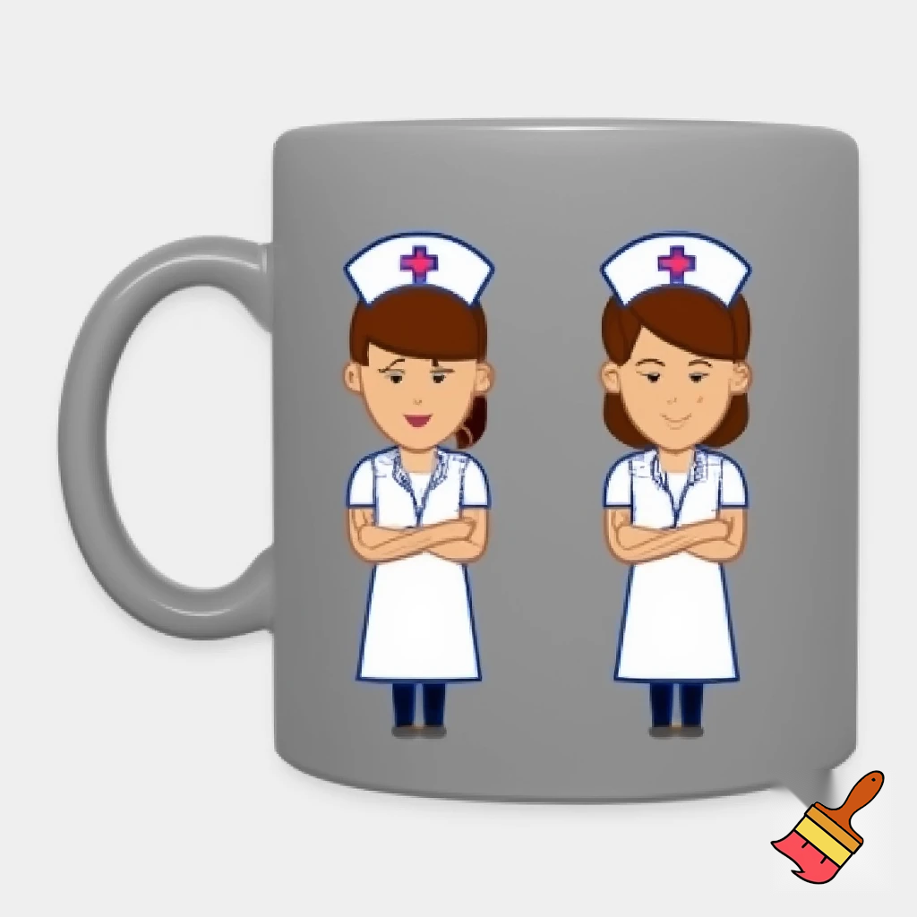 Nurses cartoon that would go on a mug 
