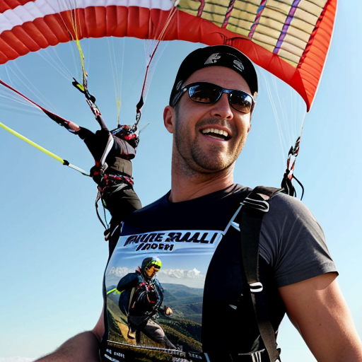I need a paraglider new design for print on tshirt 